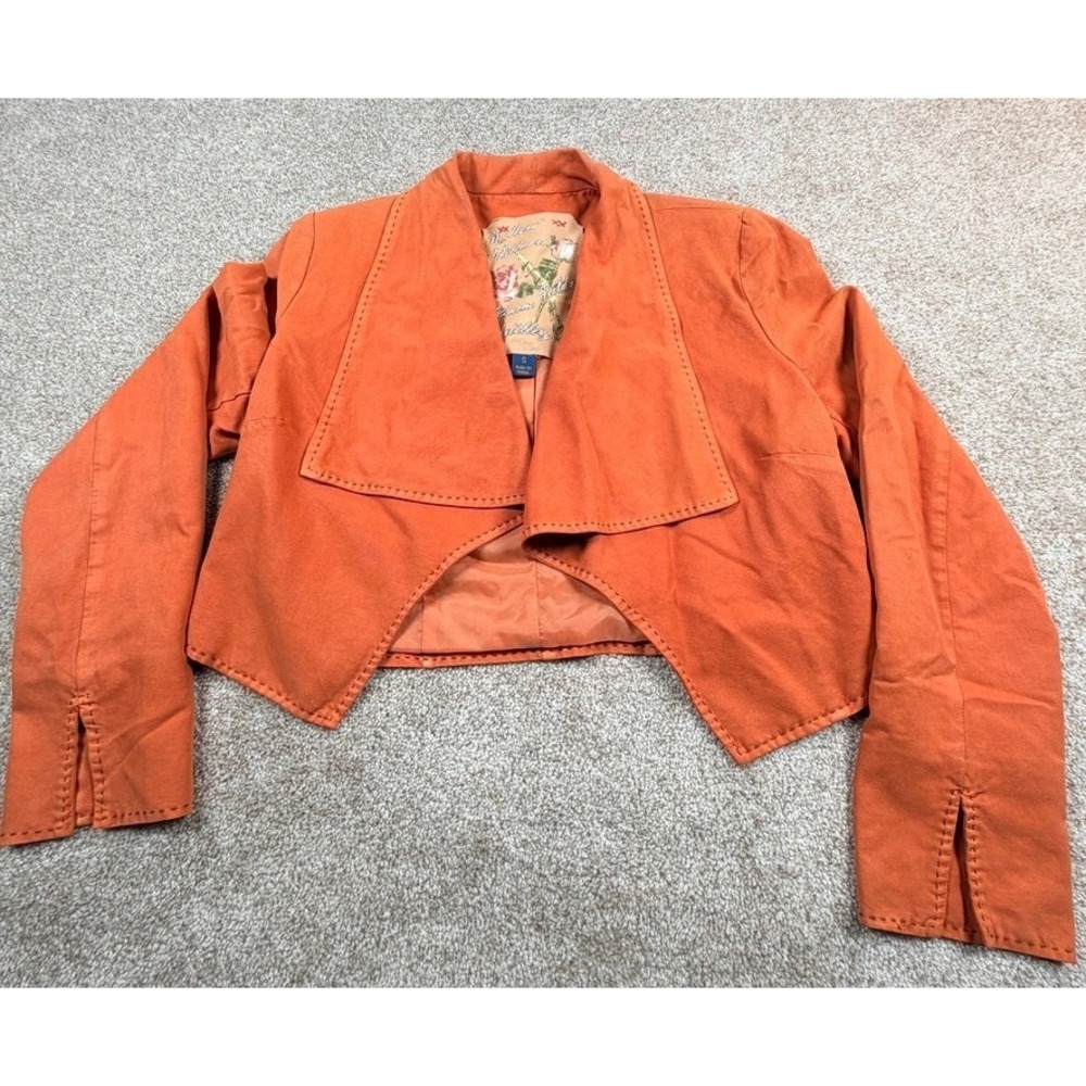 Millard Fillmore's Field Artillery Anthropologie Cotton Silk Blend Crop Jacket S